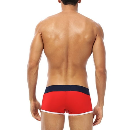 

nsendm Comfortable Men s Butt Lift Boxer Breathable Sexy plus Size Underwear Red XX-Large
