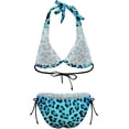 thumbnail image 6 of SKQIT Women Sexy Bikini Set Halter Side Tie Two Piece Leopard Print Swimsuit Triangle Bathing Suits, 6 of 7