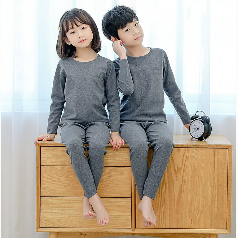 HAWEE Boys and Girls Thermal Underwear Kids Fleece Lined Thermals