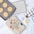 thumbnail image 5 of Yayeee Pot Holders Kitchen Heat Resistant with Pocket 7"x9.8" Cotton Oven Cooking Hot Pads, Red Flower, 5 of 7