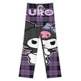 thumbnail image 3 of Kuromi And My Melody Womens Comfy Pajama PJ Pants Lounge Pants Sleepwear Drawstring PJ Bottoms Pants, 3 of 7