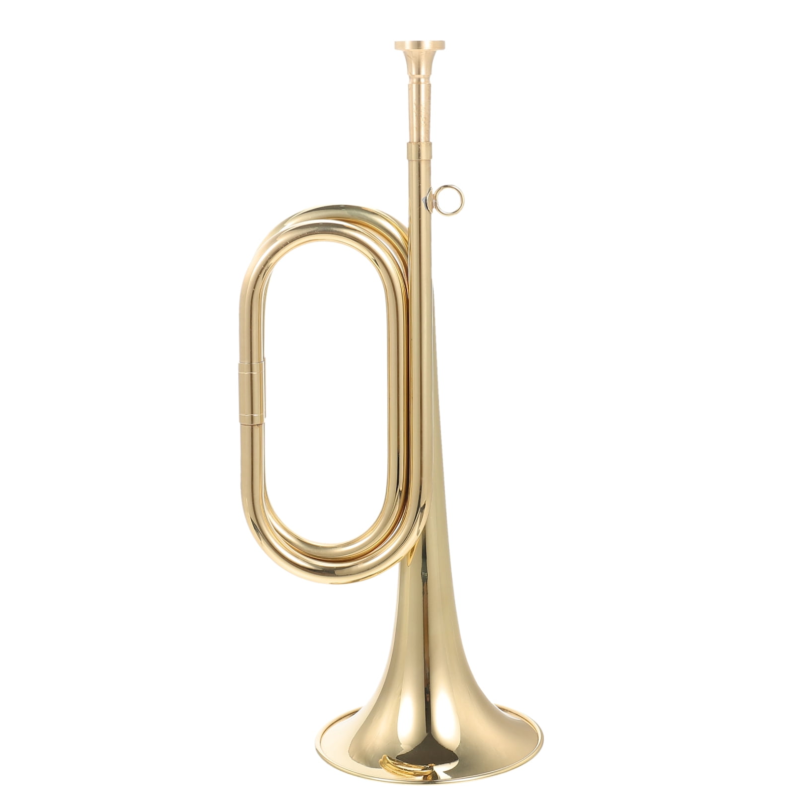 DEEPCRAFF Copper Bugle Musical Instrument Wind Brass Horn Golden Set for Beginners and Professionals