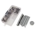 thumbnail image 1 of Abbracc 40 Set Snap Buttons Press Studs with Fixing Tools Kit White White, 1 of 9