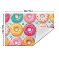 thumbnail image 3 of XMXT 1 Pcs Woven Placemats, Cartoon Colorful Doughnut Stain Resistant Anti-Skid Placemat for Kitchen Table, 12 x 18 inches, 3 of 6