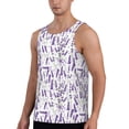 thumbnail image 2 of Fotbe Lavender Flowers Pattern Men's Quick Dry Workout Tank Top Gym Muscle Tee Fitness Bodybuilding Sleeveless T Shirt Breathable Workout Shirt-Medium, 2 of 9