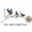 B, variant on Sulaicai Robin Garden Stake, 3 Robin Birds and Dandelion Design Yard Art Ornament, Vintage Rustic Metal Bird Yard Stake for Garden Walkway Landscape Decoration