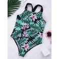 thumbnail image 4 of CHICTRY Girls One Piece Fish Scales Prints Swimwear Horse Patterns Swimsuit Summer Lily Pink 14, 4 of 7