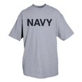 thumbnail image 1 of Navy One-Sided Imprinted T-Shirt, Grey - 2X Large, 1 of 1