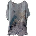 thumbnail image 4 of Womens T Shirts Summer Short Sleeve Crew Neck Floral Printed Loose Top T Shirts Casual Tunic Tee Blouse Basic Shirts, 4 of 4