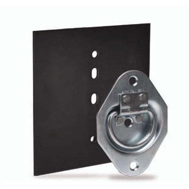 Pacific Cargo D-Ring Recessed Pan 4290-MP-K 6-1/2 Inch Length x 6 Inch Width; For Pacific Cargo D-Ring Part Number 4290; 400 Pound Load Capacity; 1200 Pound Break Strength; With D-Ring And Hardware