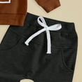 thumbnail image 4 of Xudanell Baby Boy Clothes 12 18 Months Letter Print Sweatshirts Clothes First Birthday Outfit Boy Winter Jogger Outfits, 4 of 7