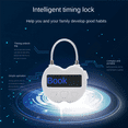 thumbnail image 3 of 3X Smart Time Lock LCD Display Time Lock Multifunction Electronic Timer, USB Rechargeable Temporary Timer Padlock,3 x Time Lock,white, 3 of 5