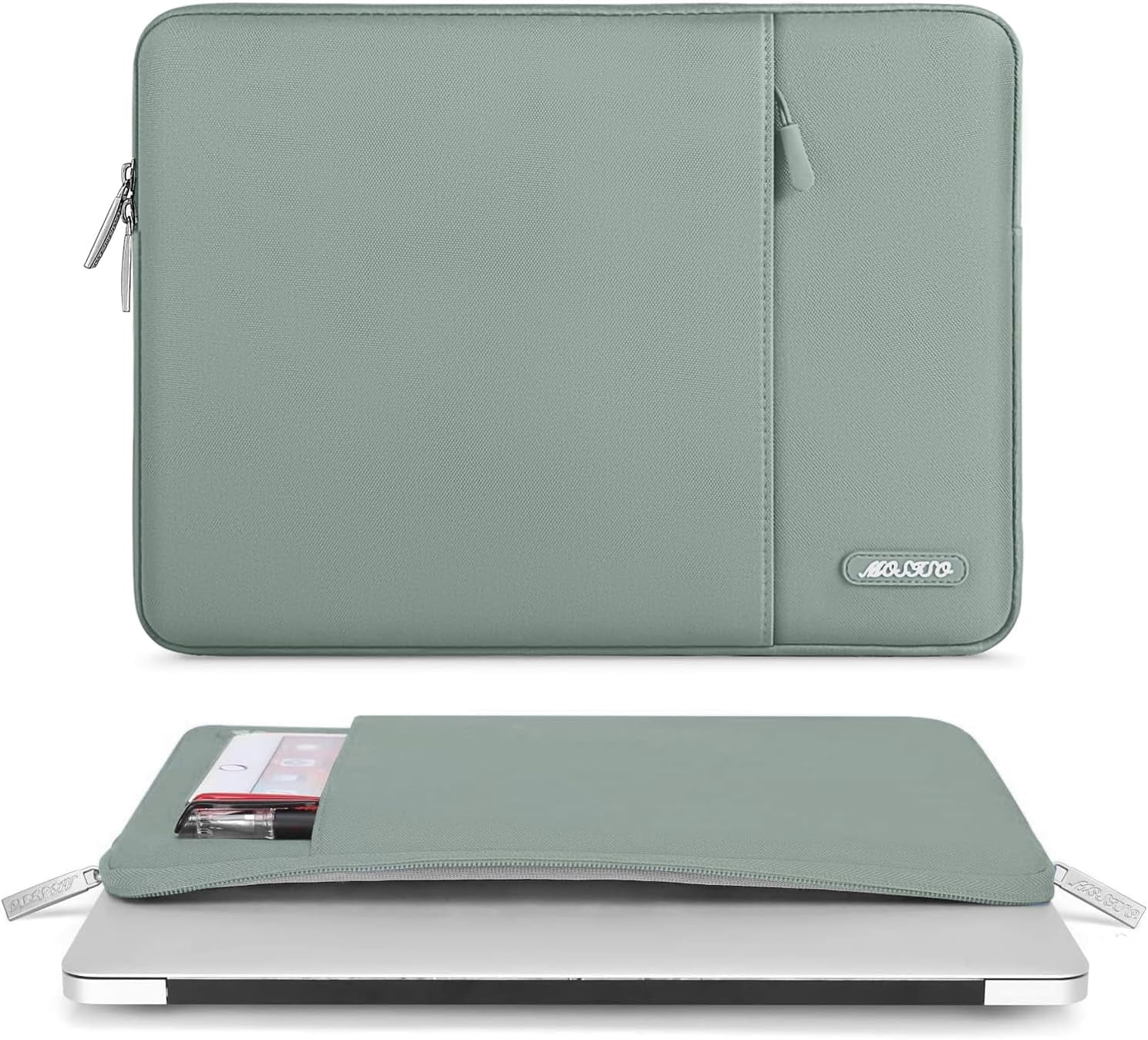 MOSISO Laptop Case 13.3 inch, 13-13.3 inch Laptop Sleeve Compatible with MacBook Air/Pro 13 / Pro 14, HP Dell ASUS Lenovo Notebook, Polyester Vertical Computer Sleeve Bag with Pocket