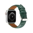 thumbnail image 5 of Sleektime Compatible with iWatch Band 49mm 45mm 44mm 42mm, Genuine Leather Band Strap Replacement Men Women Compatible with Apple Watch Ultra 2/1 SE Series 9 8 7 6 5 4 3 2 1,Green, 5 of 6