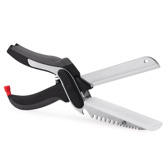 Vegetable Scissors Slicer Cutter,Quick Release/Install Kitchen Shears Cutting Board Knife Combo for Veggie,Carrots,cucumbers,potatoes,Barbecue Dishwasher Safe (Black)