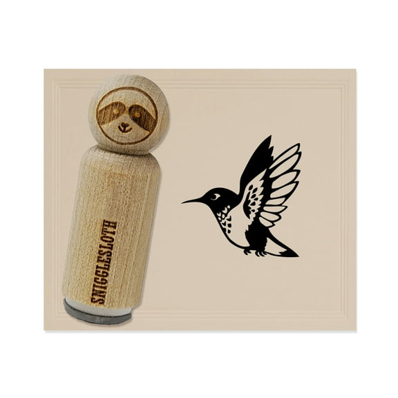 Hummingbird in Flight Rubber Stamp for Scrapbooking Crafting Stamping - Mini 1/2 Inch