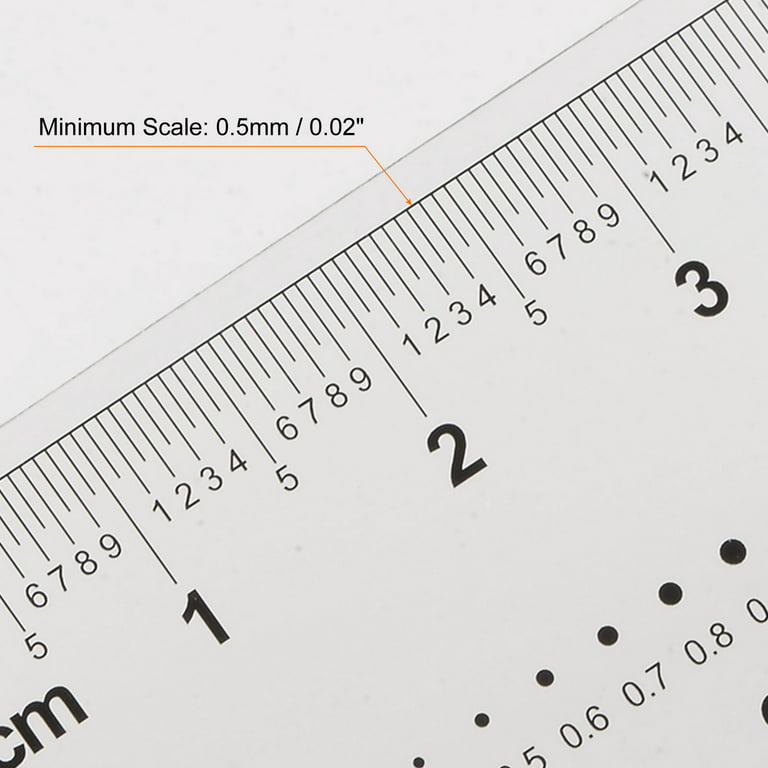 Flexible Ruler 6 Inch 0.5mm Scale PET Plastic Covered Thickened Film  Straight Ruler 