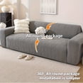 thumbnail image 6 of 1pc New Jacquard Sofa Cover, Stretchable and Non-Deforming, Machine Washable, Suitable for All Seasons, Pet-Friendly, Ideal for Office, Living Room, Home Decor (Includes Bonus Pillowcase), 6 of 10