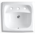 thumbnail image 2 of Kohler 2006-7 21.25 x 18.125 in. Kingston Wall-Mount Concealed Arm Carrier Bathroom Sink with Widespread Faucet Holes - Black, 2 of 2