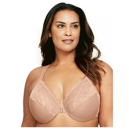 

Glamorise Full Figure Plus Size WonderWire Front-Closure Bra Underwire #1245