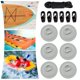 thumbnail image 4 of Anillos en D Almohadilla Parche Kayak Cuerda elástica Bungee Balsa Tabla de surf de remo Canoa Gris, 4 of 9