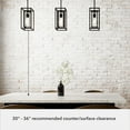 thumbnail image 5 of Hunter - Doherty 1-light Natural Black Iron, Mini Pendant Light, Dimmable, Casual Style, Rectangle Shaped, for Bedrooms, Dining, Living Rooms - 19755, 5 of 7
