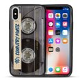 thumbnail image 2 of FINCIBO Slim TPU Bumper + Clear Hard Back Cover for Apple iPhone X, Retro Clear Cassette Tape Country Music, 2 of 6