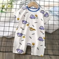 thumbnail image 2 of KAOOCXU New Summer Onesie For Boys Cartoon Animal Printed Short Sleeve O-Neck Summer Romper Cotton Bodysuit For 1-18 Months Relaxed Fit Trendy Wear, 2 of 3
