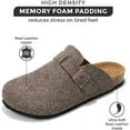 thumbnail image 2 of RURAN Womens Clogs - Full Grain Genuine Leather Memory Foam Slippers for Men Arch Support Mens Slippers - Non Slip Clogs for Men Cork Footbed - Men's Mules & Clogs (Brooklyn), 2 of 9