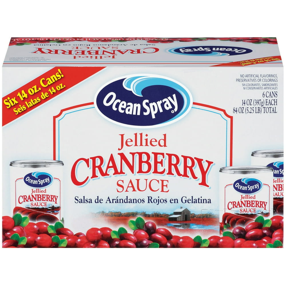 Ocean Spray Jellied Cranberry Sauce, 6Pack 14 Oz. Cans