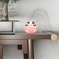 thumbnail image 3 of Muñeca Daruma, figura decorativa artesanal, escultura de colección para gabinete Rosado, 3 of 8