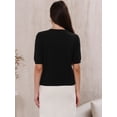 thumbnail image 3 of DARING DIVA Women's Elegant Lightweight Button Down Cardigan Sweater XL Black, 3 of 6