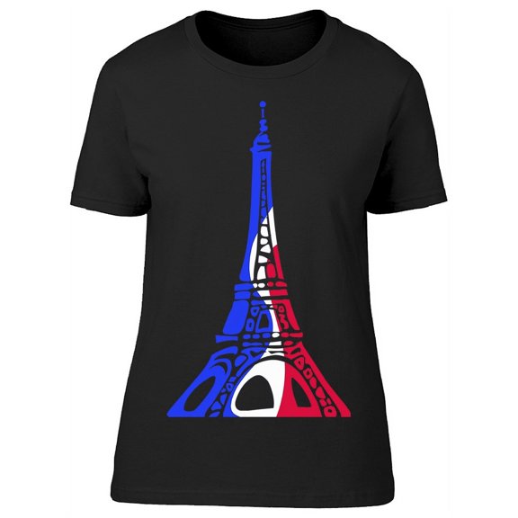Eiffel Tower In Flag Of France Tee Women's -Image by Shutterstock