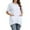 White, variant on cfhntfmh Plus Size T Shirt for Women Oversized Solid Color Short Sleeve Top with Pockets Loose Fit Curved Hem Casual Basic Top