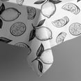 thumbnail image 5 of BlackWhite Lemon Fruit Slices White Pattern Square Tablecloth,Waterproof Square Table Cover,Wipeable Spillproof Washable Table Cover for Home Kitchen Party Decor 42"X42"(107x107cm), 5 of 6