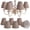 Brown, variant on Set of 6 Vintage Floral Mini Chandelier Lamp Shades Small Clip-on Lampshades Covers, 5.5x5.1x3.5 Inch Size, Botanical Floral Pattern Fits Fall Autumn Bedroom Farmhouse Decor
