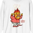 thumbnail image 2 of The Year Without A Santa Claus Heat Miser Crew Neck Long Sleeve Men's White Tee-Medium, 2 of 3