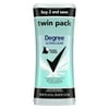 Degree Ultra Clear Long Lasting Women's Antiperspirant Deodorant Stick Twin Pack, Fresh, 2.6 oz