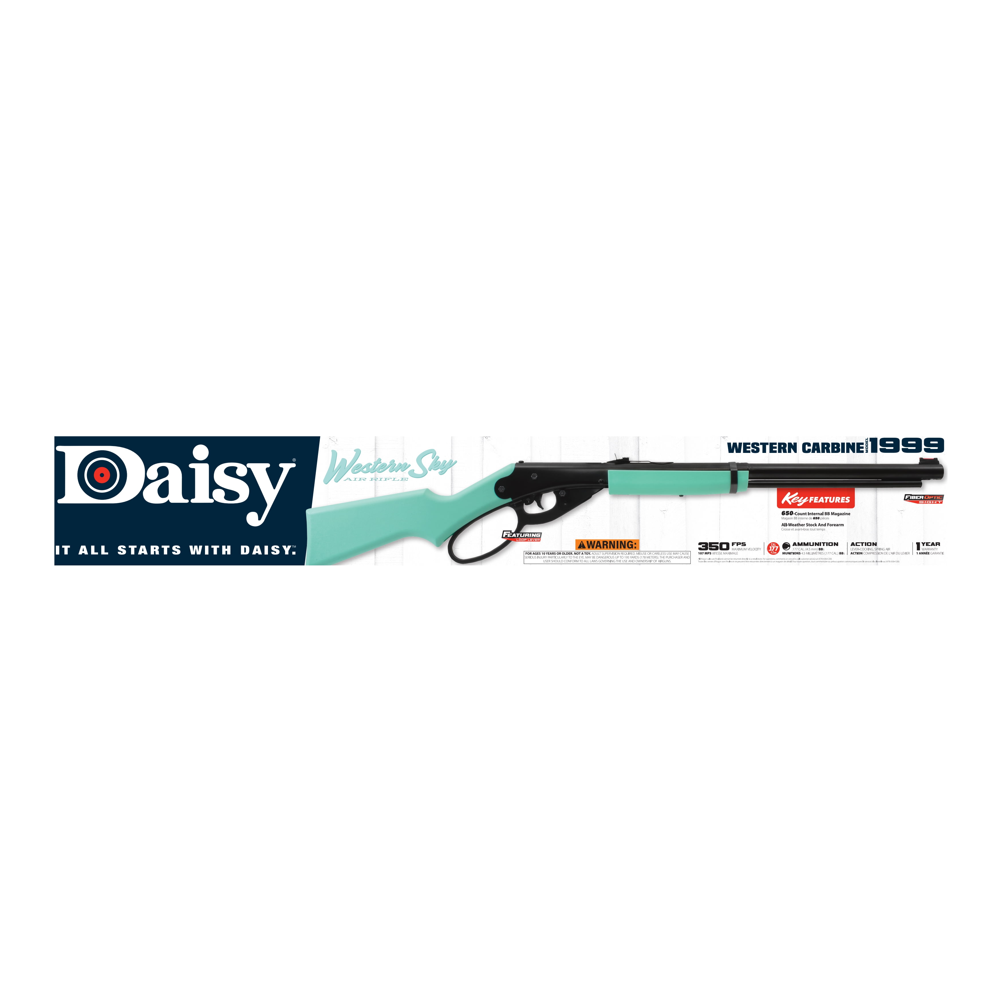 Daisy Youth Blue Lever Action Air Rifle BB Gun .177 Cal., 350 FPS