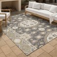 thumbnail image 3 of Addison Rugs Chantille Indoor/Outdoor Traditional Global Graphite Machine Washable Rectangle Rug, 10' x 14', 3 of 8