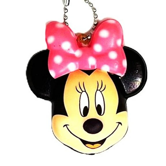 Disney Minnie Mouse Squishy 2.25" Wide Keychain Backpack Decoration Party Favor - Pack of 4