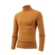thumbnail image 3 of pstuiky camisas de manga larga para hombre, Camiseta de invierno para hombre, color liso, cuello medio alto, manga larga y cuello redondo. camisetas de hombre s, 3 of 4