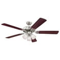 thumbnail image 1 of Westinghouse Vintage Ceiling Fan with Light Kit, 52 Inch, Brushed Nickel Finish, 1 of 9