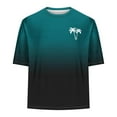 thumbnail image 4 of HOMADLES Mens T Shirts Crewneck Gradient Print Soft Casual Short Sleeve Mint Green XL, 4 of 4