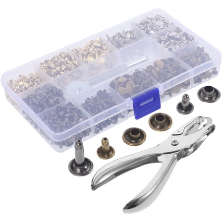 ELAYARD 480Sets Rivet Kit Assorted Color DIY Punk Craft Studs for Clothing Bags Shoes Accessories