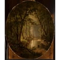 thumbnail image 2 of Franciszek Ruśkiewicz 20x23 Black Ornate Framed Double Matted Museum Art Print Titled: Stream in the Forest (1880), 2 of 5