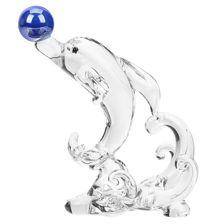 

Exquisite Crystal Dolphin Statue Living Room Desktop Collectible Ornament