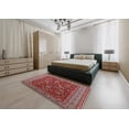 thumbnail image 4 of Ahgly Company Indoor Square Mid-Century Modern Red Oriental Area Rugs, 7' Square, 4 of 6