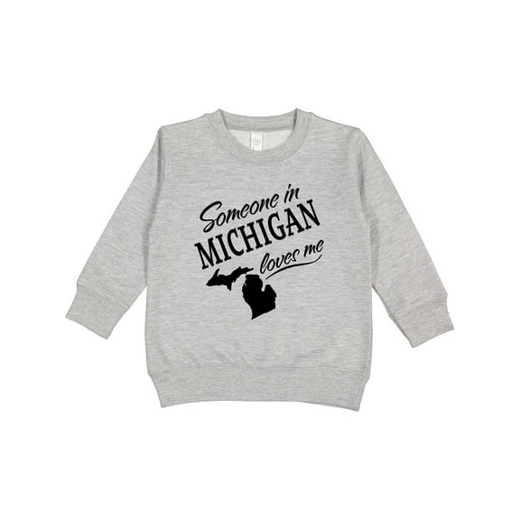 Inktastic Someone in Michigan Loves Me Toddler Sweatshirt