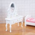 thumbnail image 4 of Trayknick Mini Cabinet High Simulation Decoration Wood Dollhouse Dressing Mirror Table Model for Bedroom Scene Red, 4 of 13